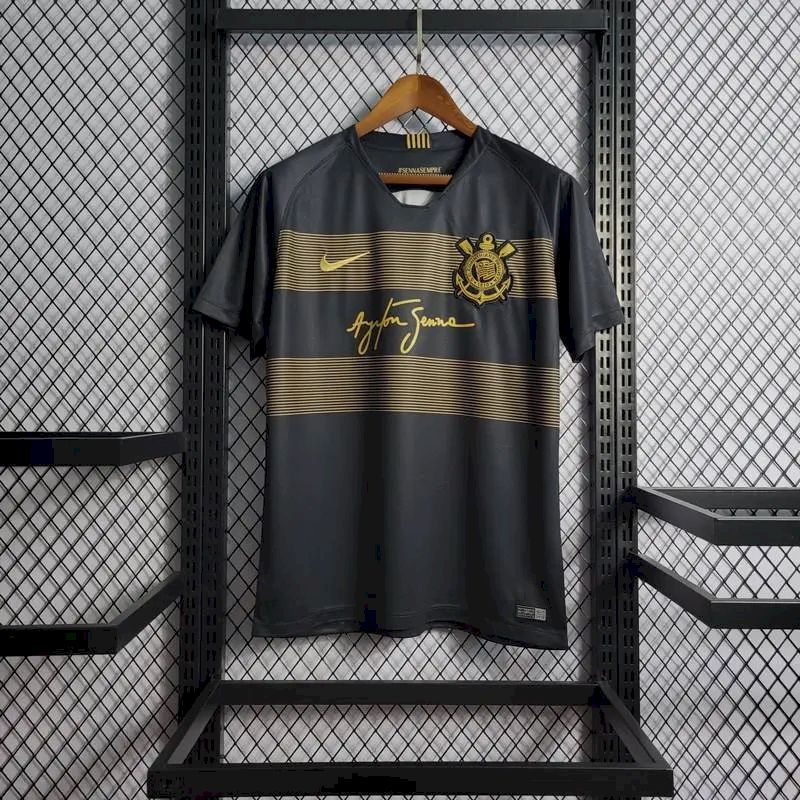 Camisa reserva retrô do Corinthians 2018/19