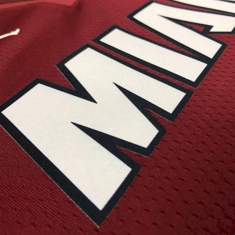 Camisa masculina Bam Adebayo vermelha 2020-21 Swingman versão jogador – Edição Statement