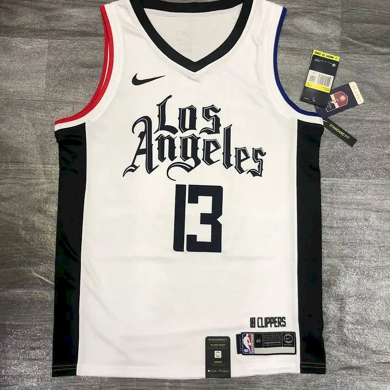 Men’s Paul George 2020-21 White Swingman Player Version Jersey – City Edition