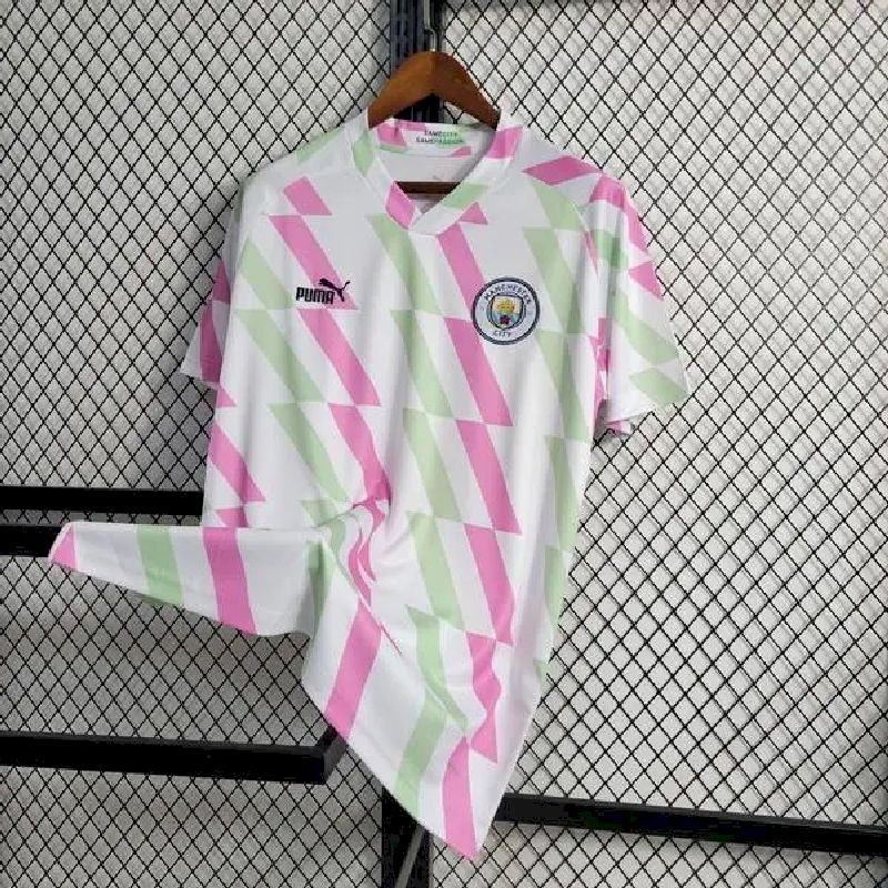 Camisa branca de treino pré-jogo do Manchester City 2023/24