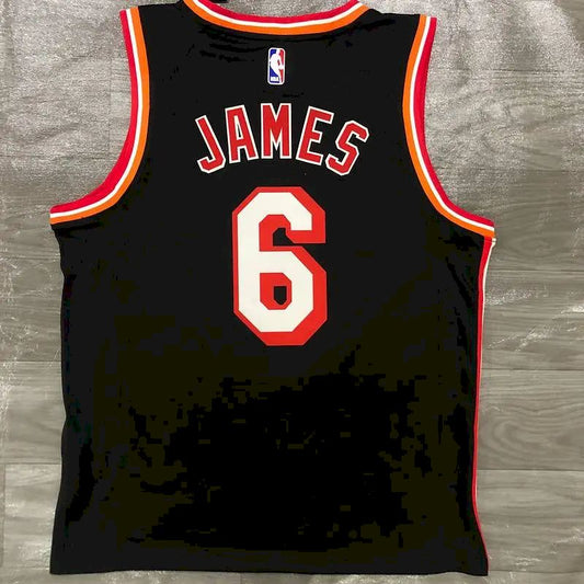 Men’s LeBron James Black Classics Swingman Player Version Jersey