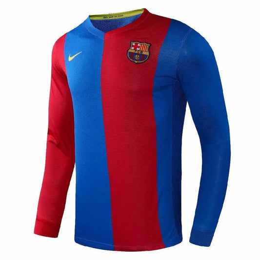 Camisa retrô de mangas compridas do Barcelona 2006/07 Home