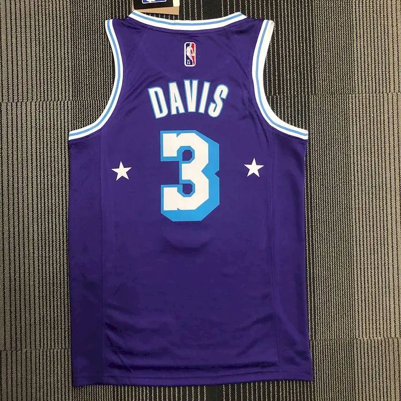 Camisa masculina roxa Anthony Davis Team – Edição City do 75º aniversário
