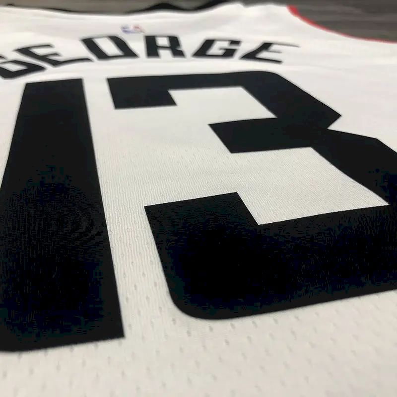 Men’s Paul George 2020-21 White Swingman Player Version Jersey – City Edition