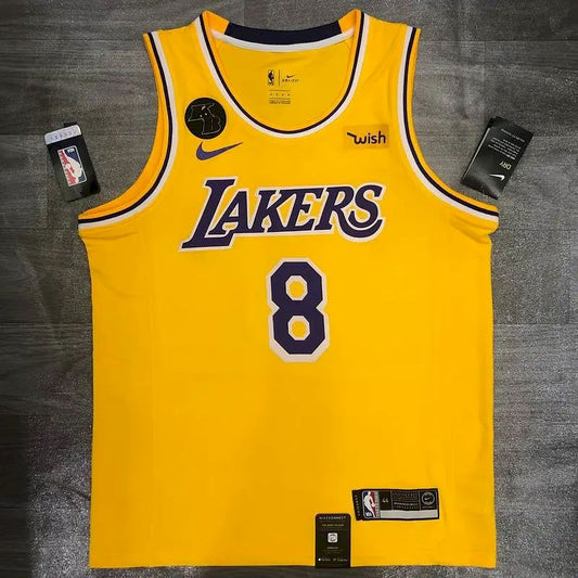 Camisa amarela masculina Kobe Bryant versão jogador – Edição clássica retrô