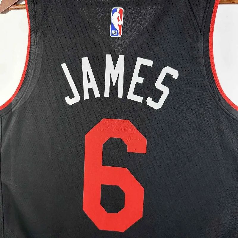Camisa preta masculina LeBron James 2024 - Edição City
