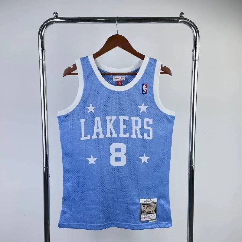 Camisa masculina M&N Kobe Bryant azul retrô 2004/05
