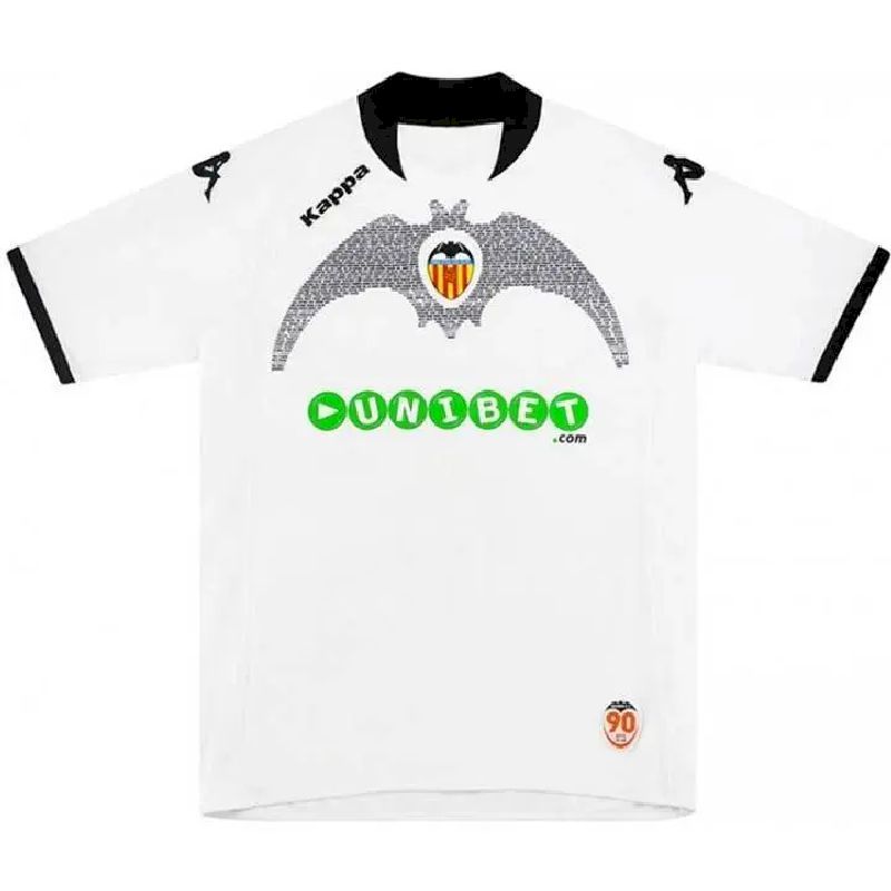 Camisa retrô do Valencia CF 2009/10, comemorativa dos 90 anos da equipe titular