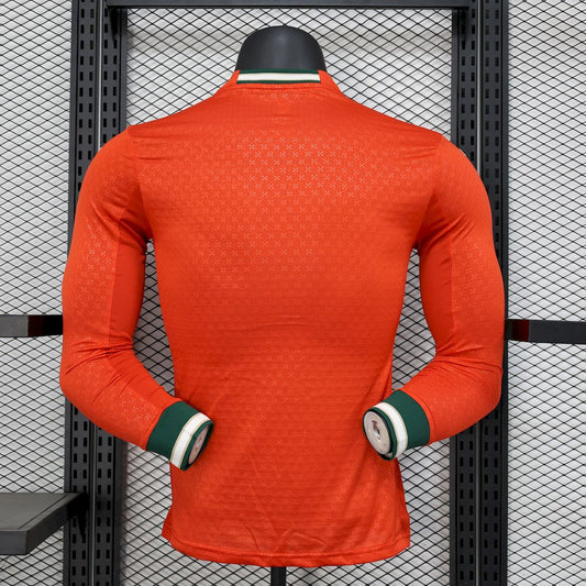 Men's Portugal 2025/26 Home Long Sleeve Jersey Player Version