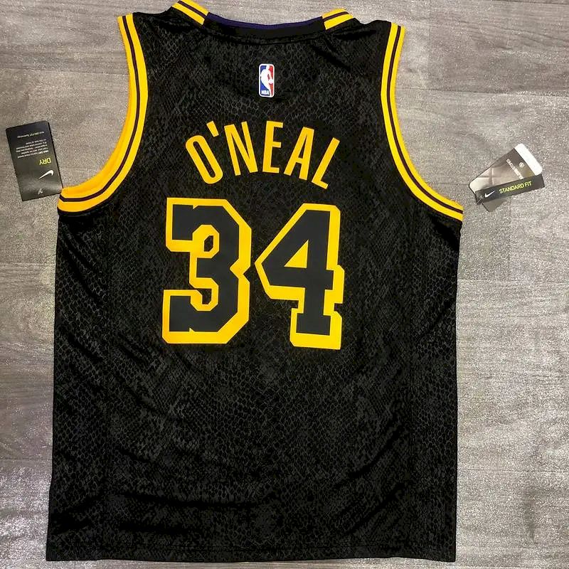 Camisa masculina Shaquille O'Neal Black Mamba versão jogador