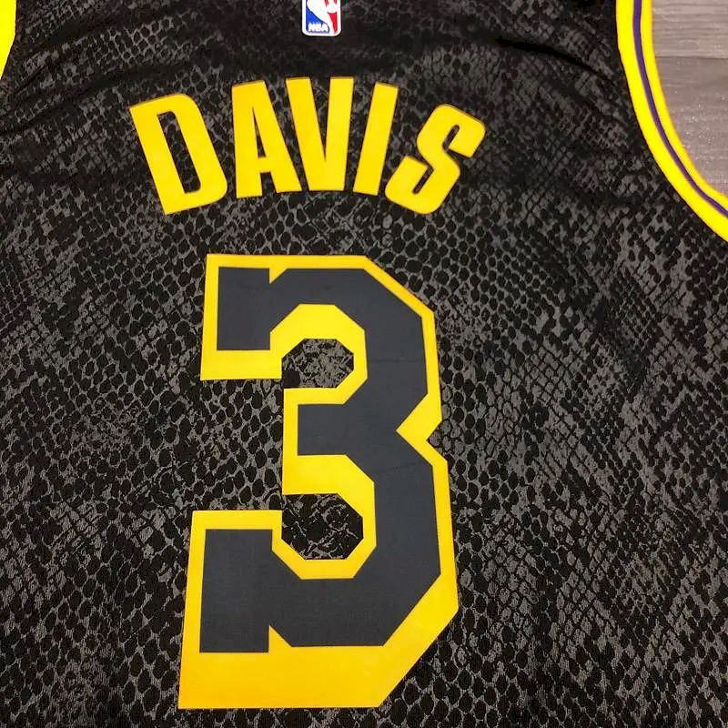 Camisa Anthony Davis Black Mamba versão masculina de jogador