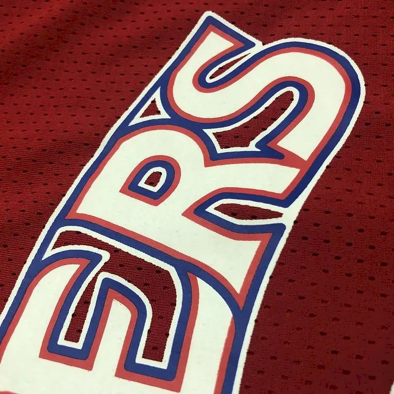 Camisa vermelha masculina Allen Iverson – Edição retrô