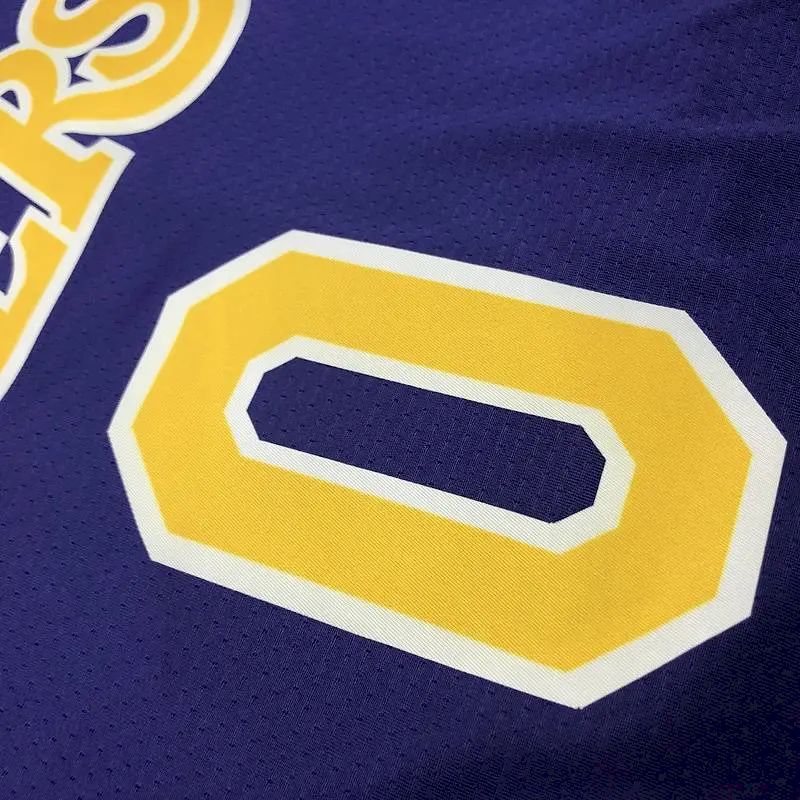Camisa masculina Nick Young roxa versão jogador – edição clássica retrô