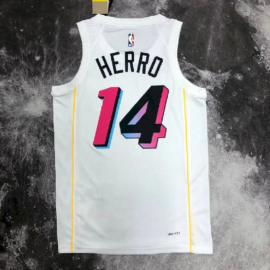 Men’s Tyler Herro White Team Jersey – City Edition