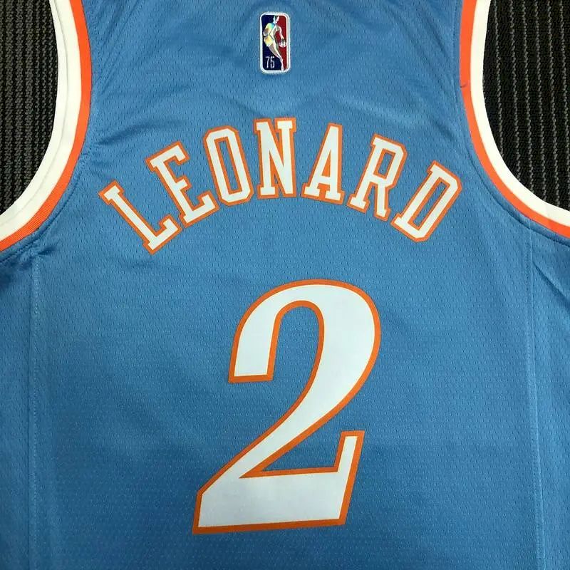 Men’s Kawhi Leonard Blue Team Jersey – 75th Anniversary City Edition
