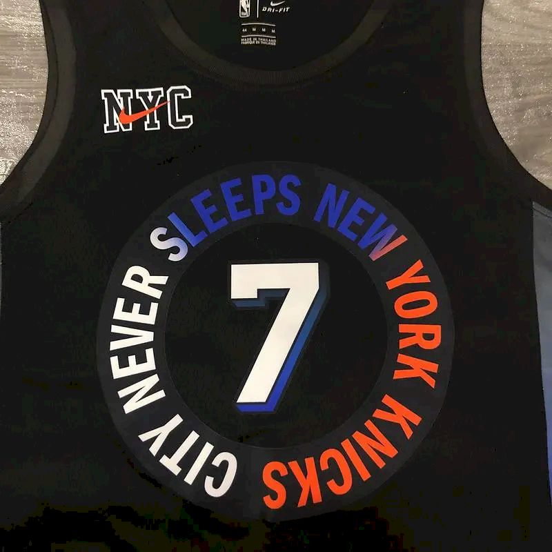 Camisa preta masculina Carmelo Anthony Swingman – Edição City