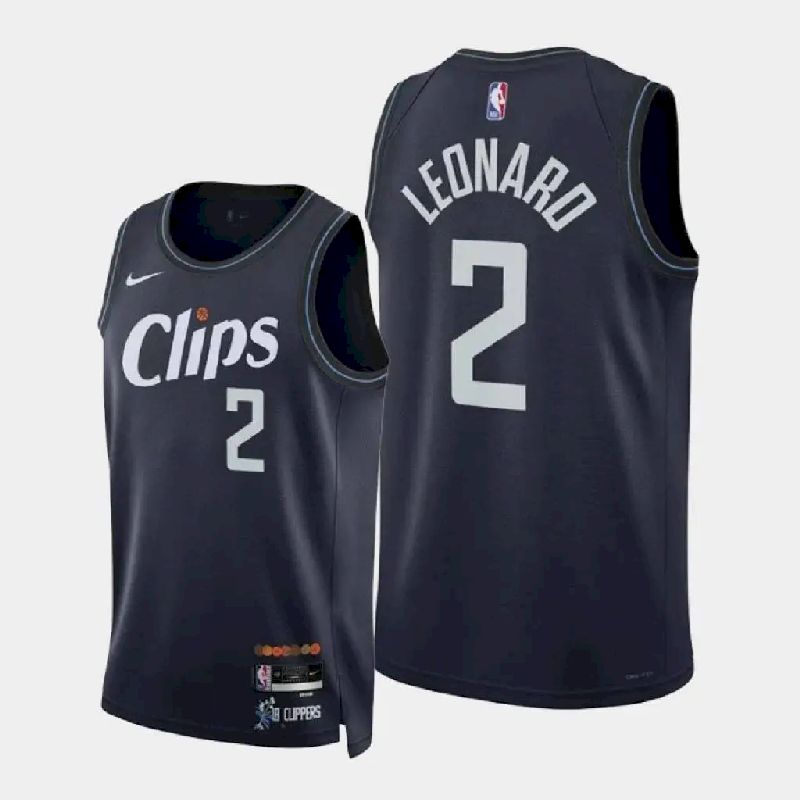 Camisa azul masculina Kawhi Leonard 2024 – Edição City