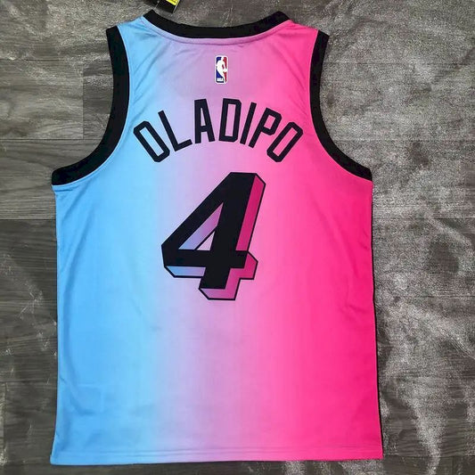 Camisa masculina Victor Oladipo 2020-21 Swingman rosa versão jogador – Edição City