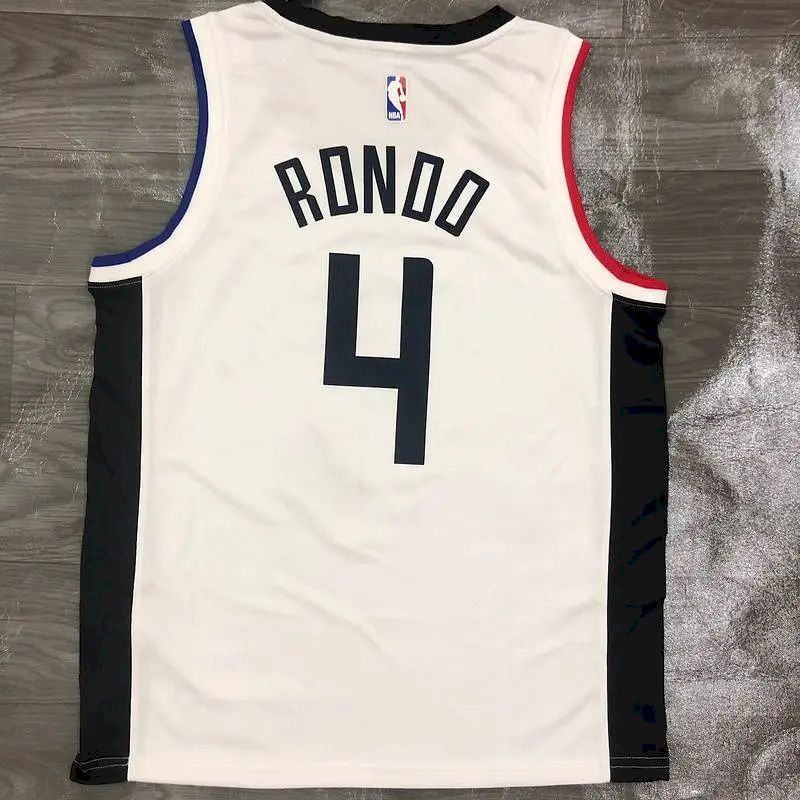 Men’s Rajon Rondo 2020-21 White Swingman Player Version Jersey – City Edition