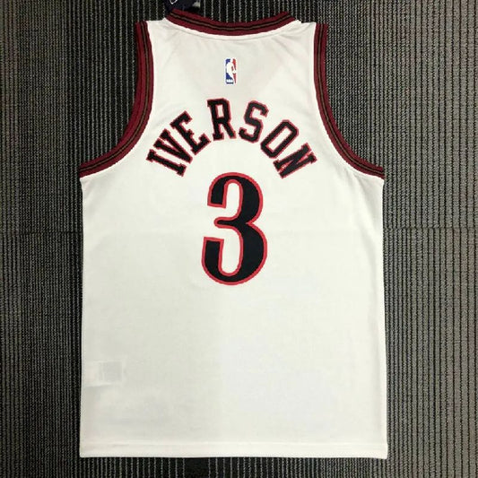 Men’s Allen Iverson White Retro Team Jersey