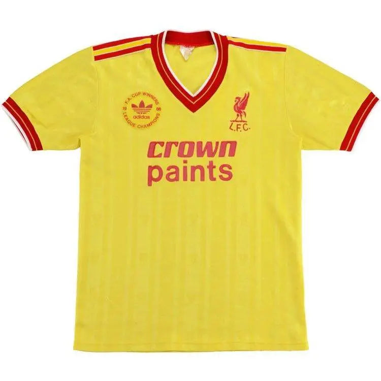 Camisa retrô da terceira Copa da Inglaterra do Liverpool 1985/86