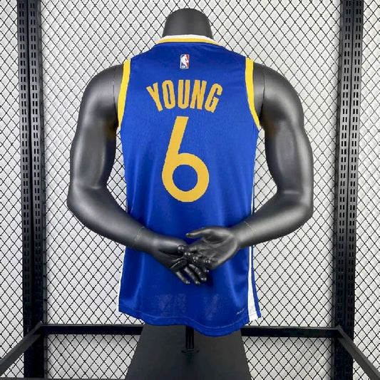 Camisa azul masculina Nick Young para o time visitante