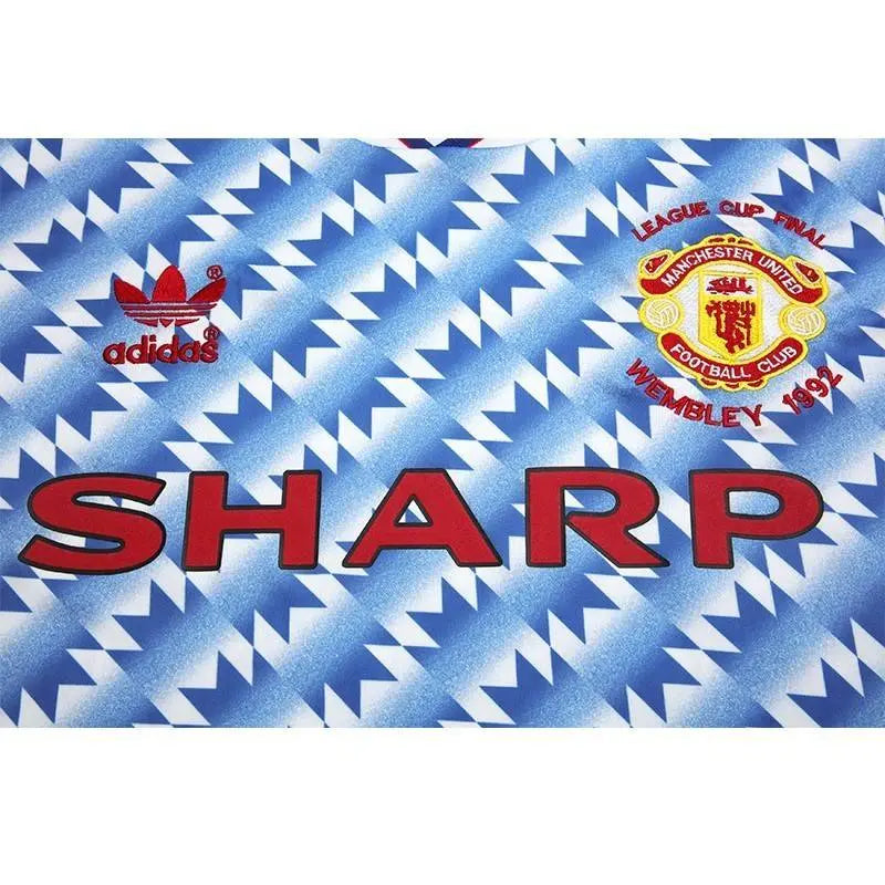 Camisa retrô de mangas compridas reserva do Manchester United 1990/92