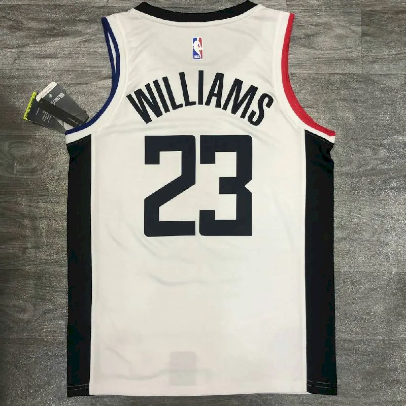 Men’s Lou Williams 2020-21 White Swingman Player Version Jersey – City Edition