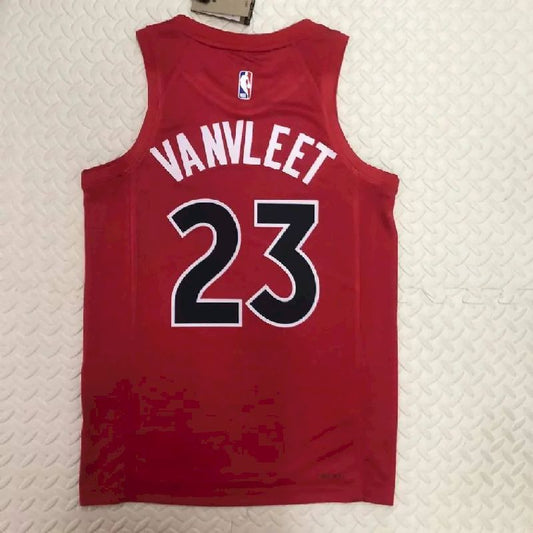 Camisa vermelha masculina Fred VanVleet para o time visitante
