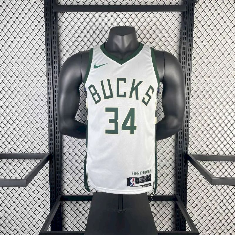 Men’s 2023 Giannis Antetokounmpo White Home Team Jersey