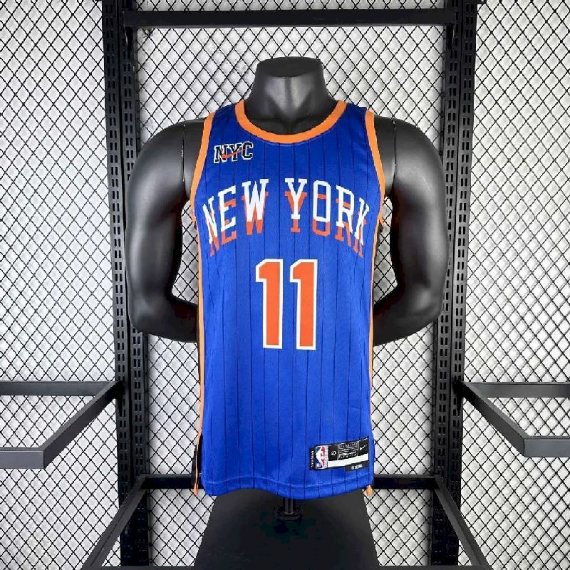 Camisa azul masculina Jalen Brunson 2024 – Edição City