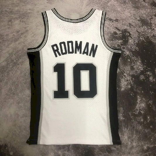 Camisa masculina M&N Dennis Rodman 1993/94 retrô branca