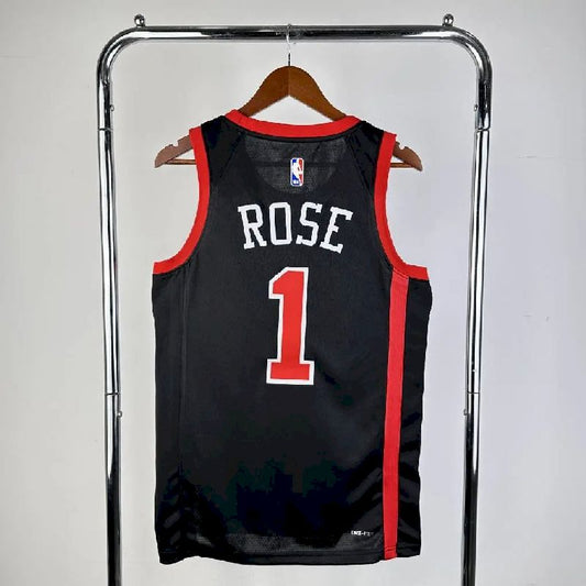 Camisa preta masculina Derrick Rose 2024 – Edição City