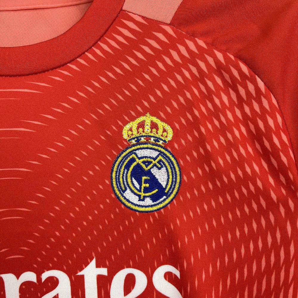 Real Madrid 2025/26 Orange Color Goalkeeper Kids Kit