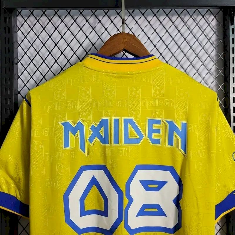 Camisa amarela retrô do West Ham United Iron Maiden 2008