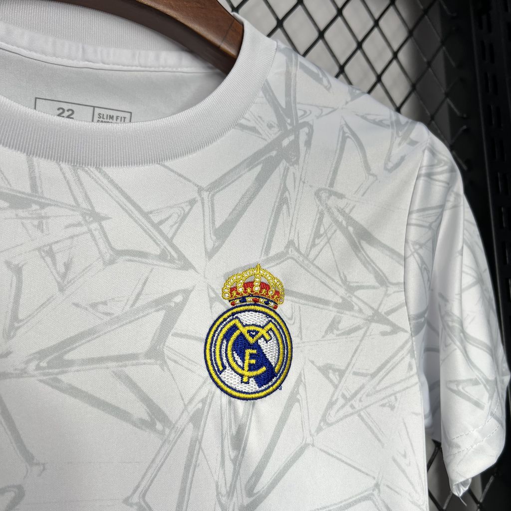 Real Madrid 2024/25 Pre Match Training Kids Kit