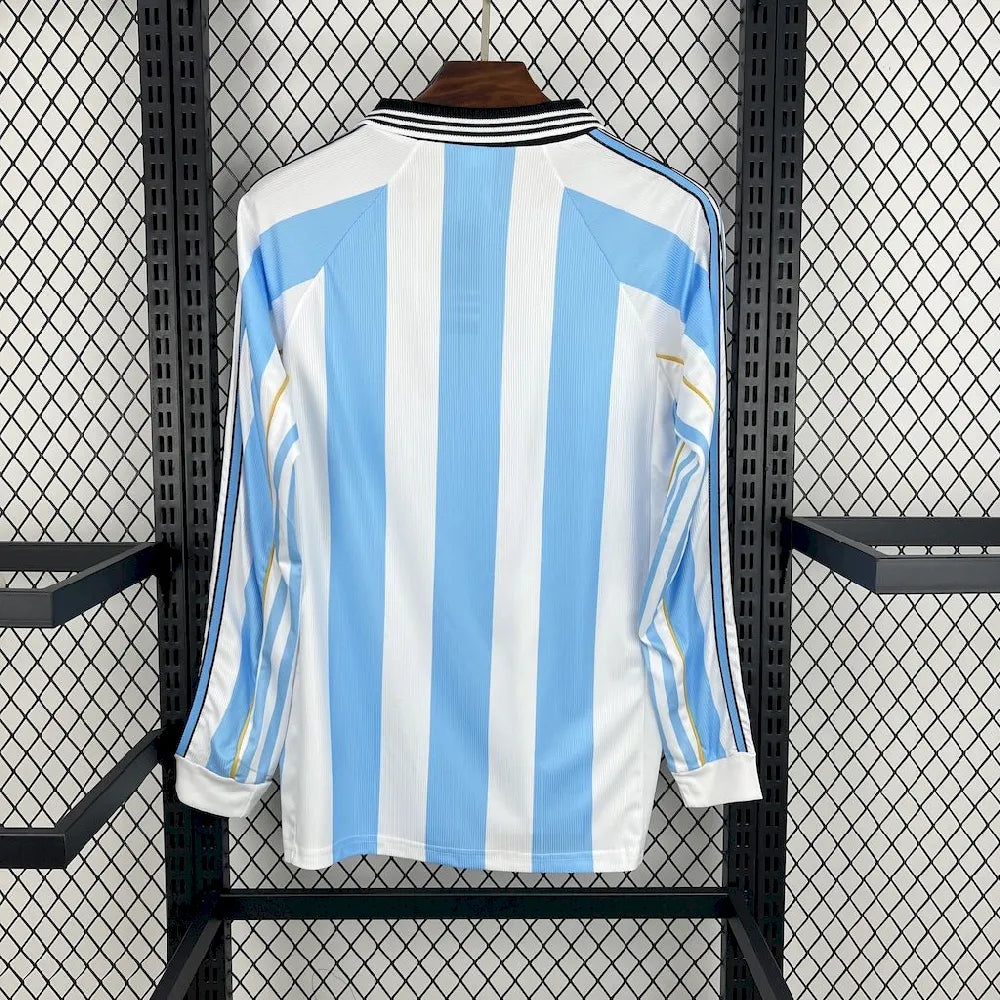Argentina 1998 Home Long Sleeves Retro Jersey
