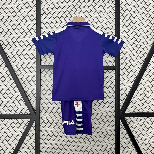 Camisa e shorts retrô infantil da Fiorentina 1998/99