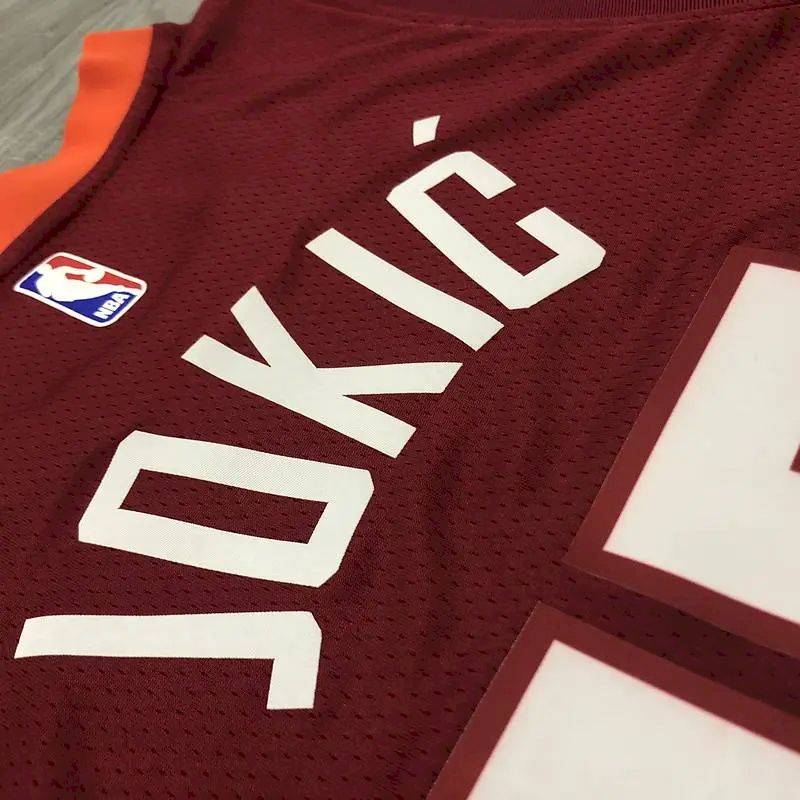 Men’s Nikola Jokic Red 2020-21 Swingman Player Version Jersey – City Edition