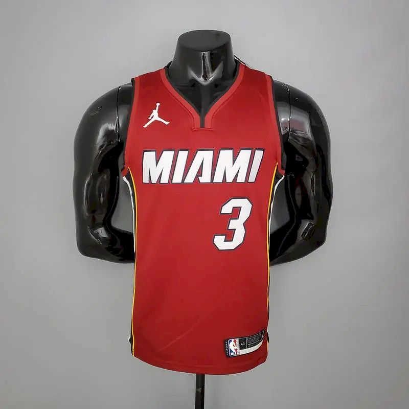 Men’s Dwyane Wade Red 2020-21 Swingman Player Version Jersey – Statement Edition