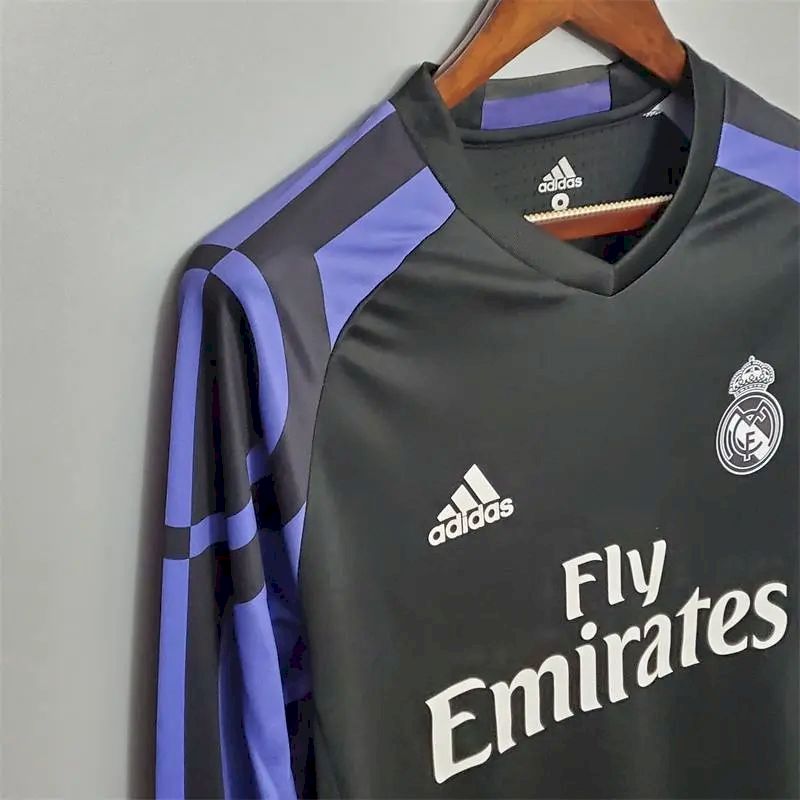 Camisa retrô manga longa do Real Madrid 2015/16 Third