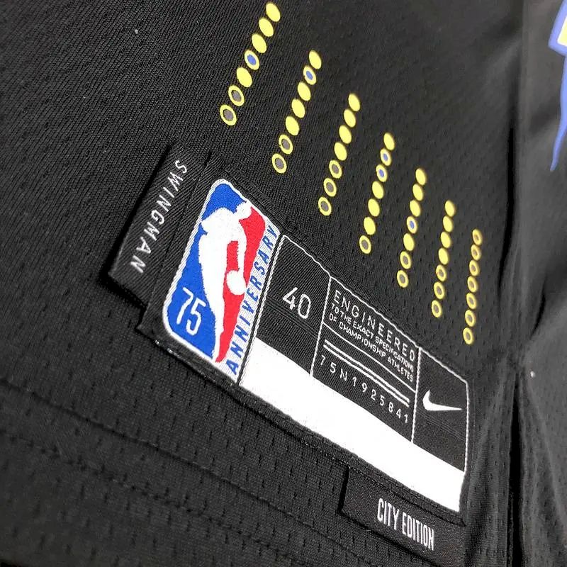 Men’s Andrew Wiggins Black Team Jersey – 75th Anniversary City Edition