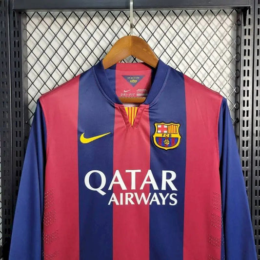 Camisa retrô de mangas compridas do Barcelona 2014/15 Home