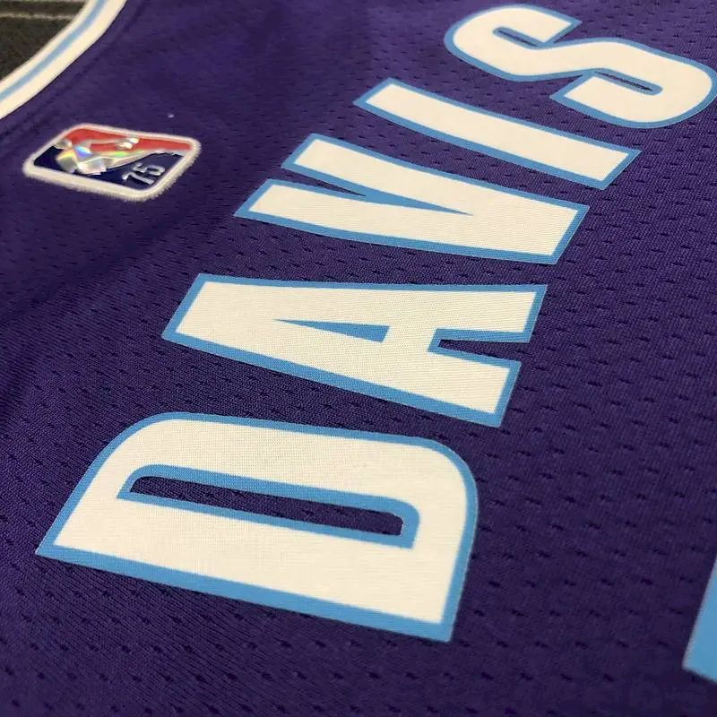 Camisa masculina roxa Anthony Davis Team – Edição City do 75º aniversário