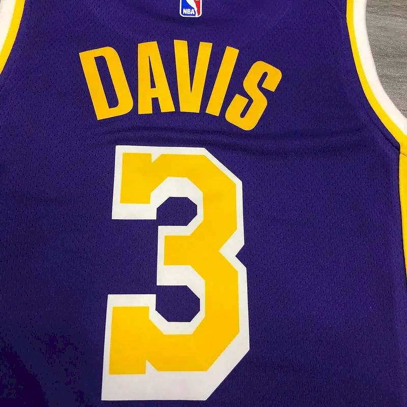 Camisa masculina Anthony Davis 2020-21 roxa Swingman versão jogador – Edição Statement