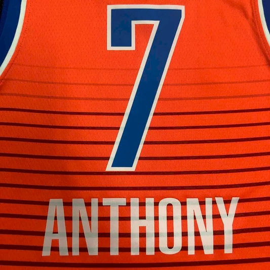Camisa Carmelo Anthony Laranja Swingman Masculina – Edição Statement