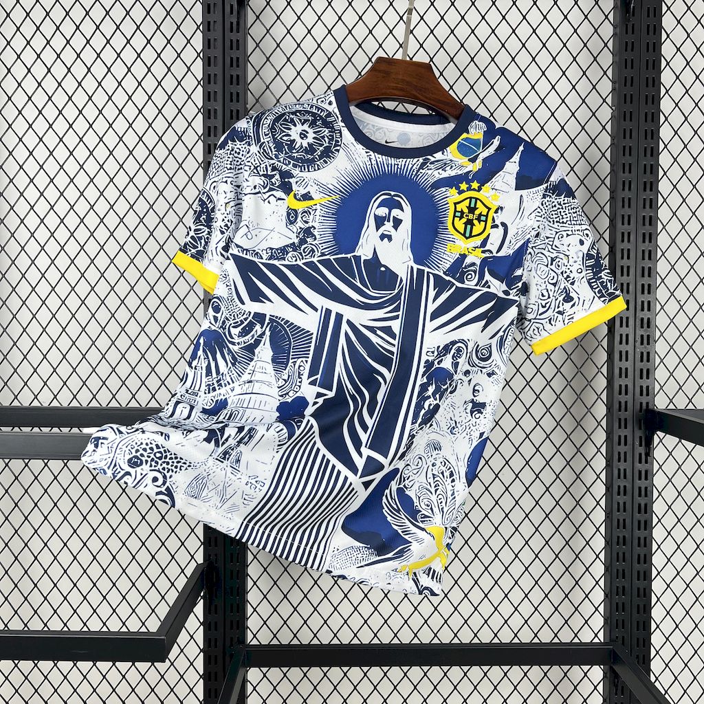 Brazil 2025/26 Blue And White Jersey