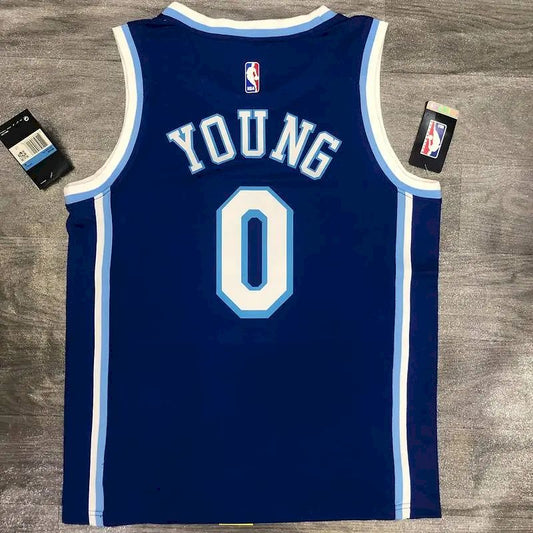 Camisa Nick Young Azul Masculina Versão Jogador – Edição Clássica Retro