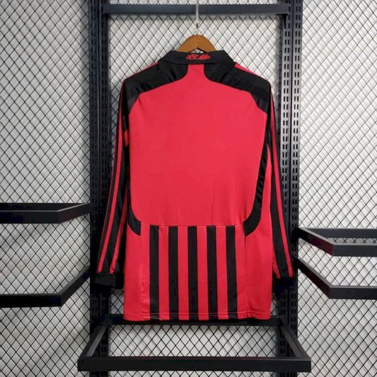 Camisa retrô de mangas compridas do AC Milan 2007/08 Home