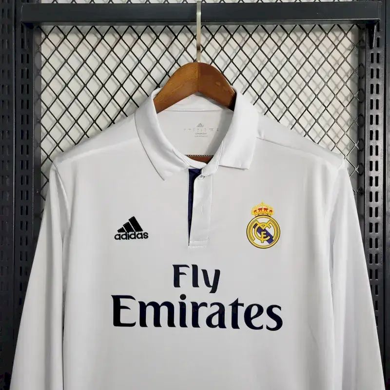 Camisa retrô de mangas compridas do Real Madrid 2016/17
